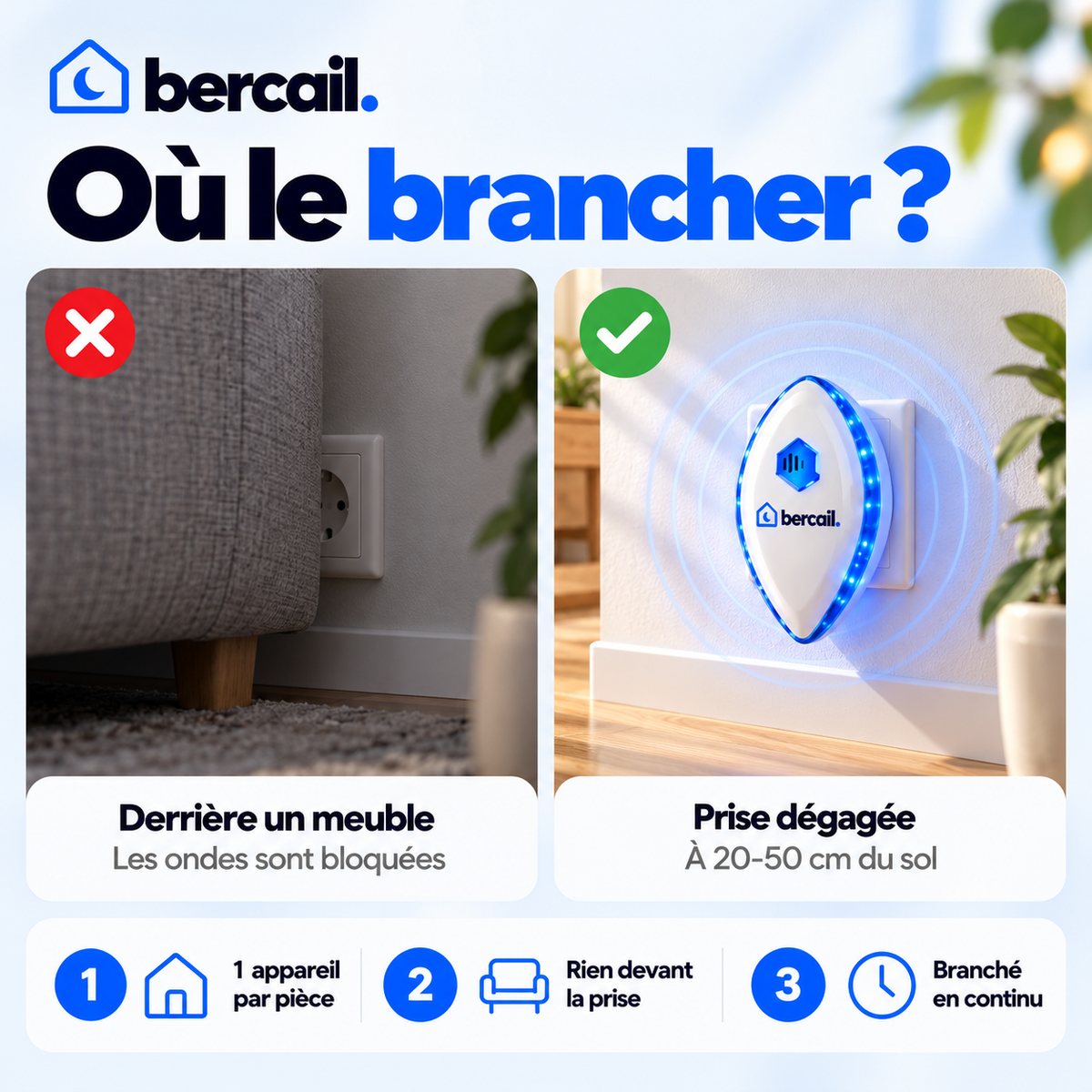 Bercail® Sérénité · Répulsif à ultrasons souris et rats