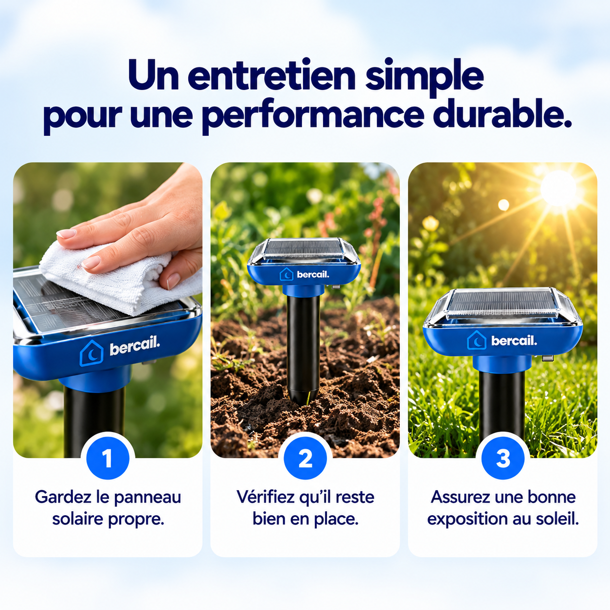 Bercail® Sentinelle - Le piquet solaire anti-taupes