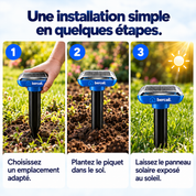 Bercail® Sentinelle - Le piquet solaire anti-taupes