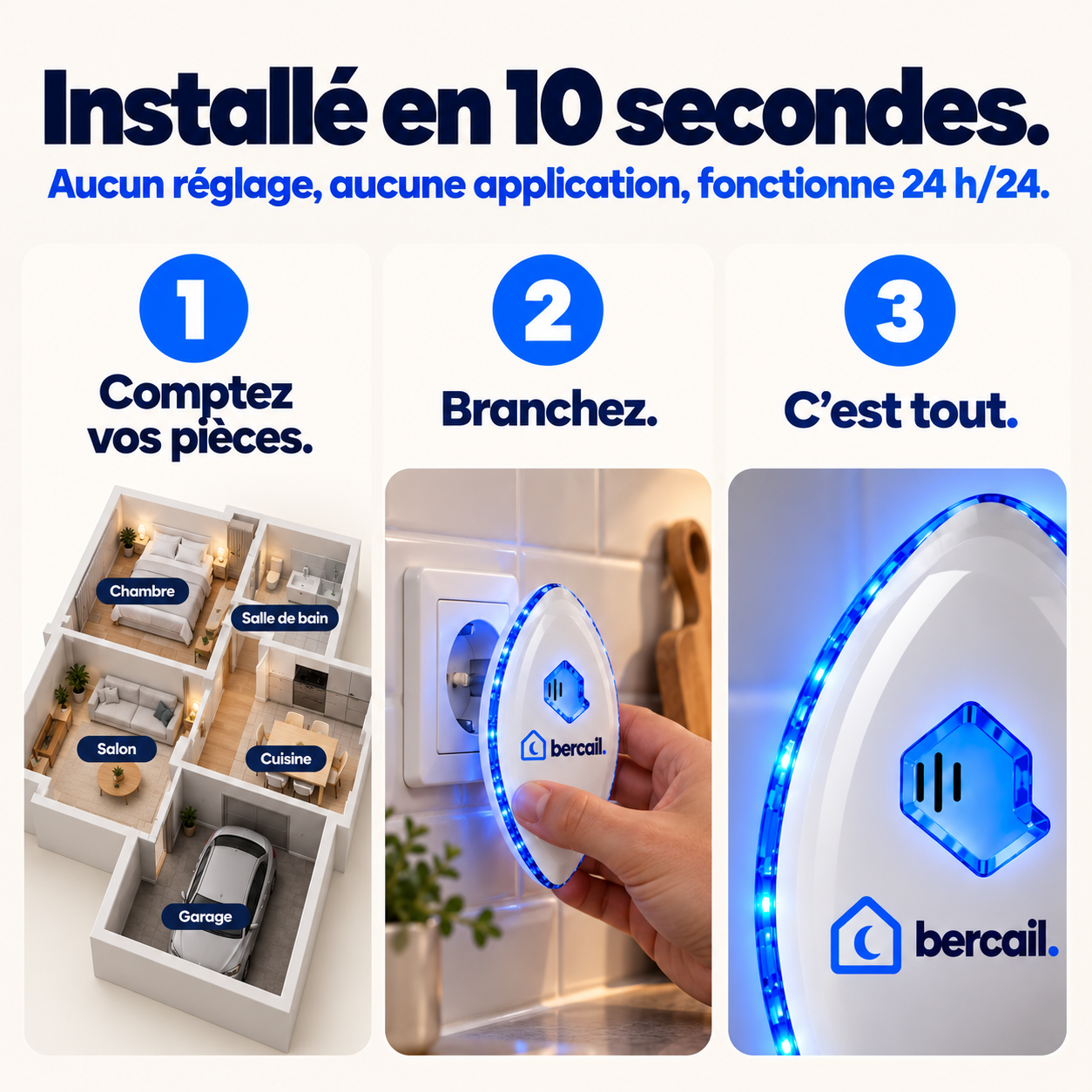 Bercail® Sérénité · Répulsif à ultrasons souris et rats