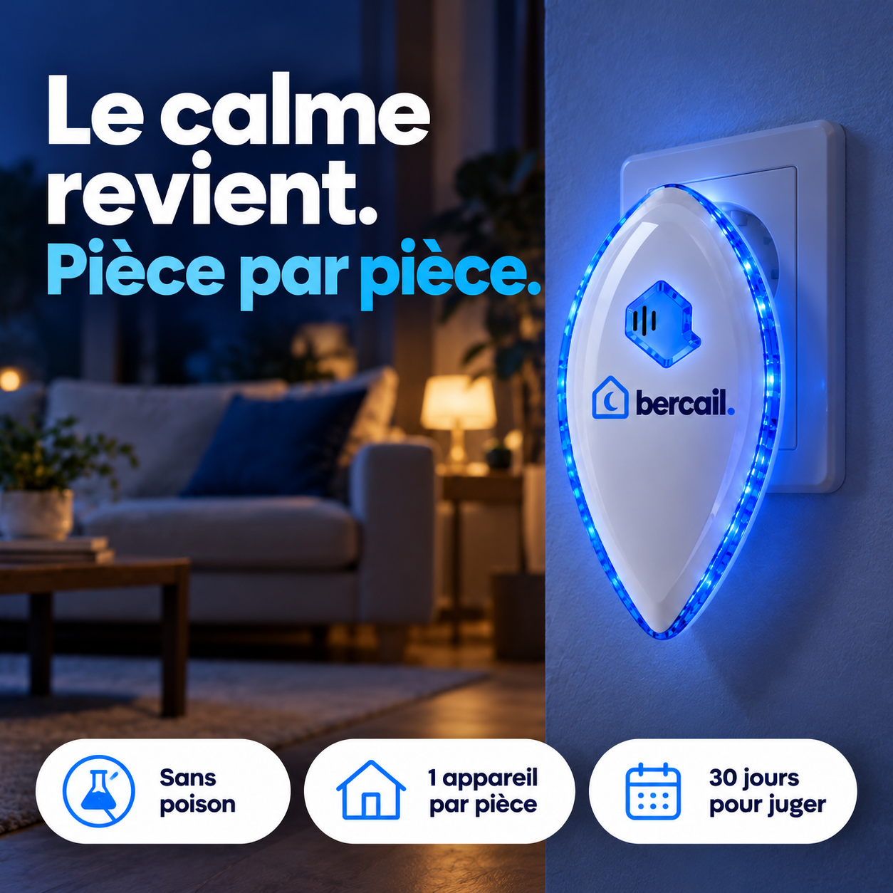 Bercail® Sérénité · Répulsif à ultrasons souris et rats