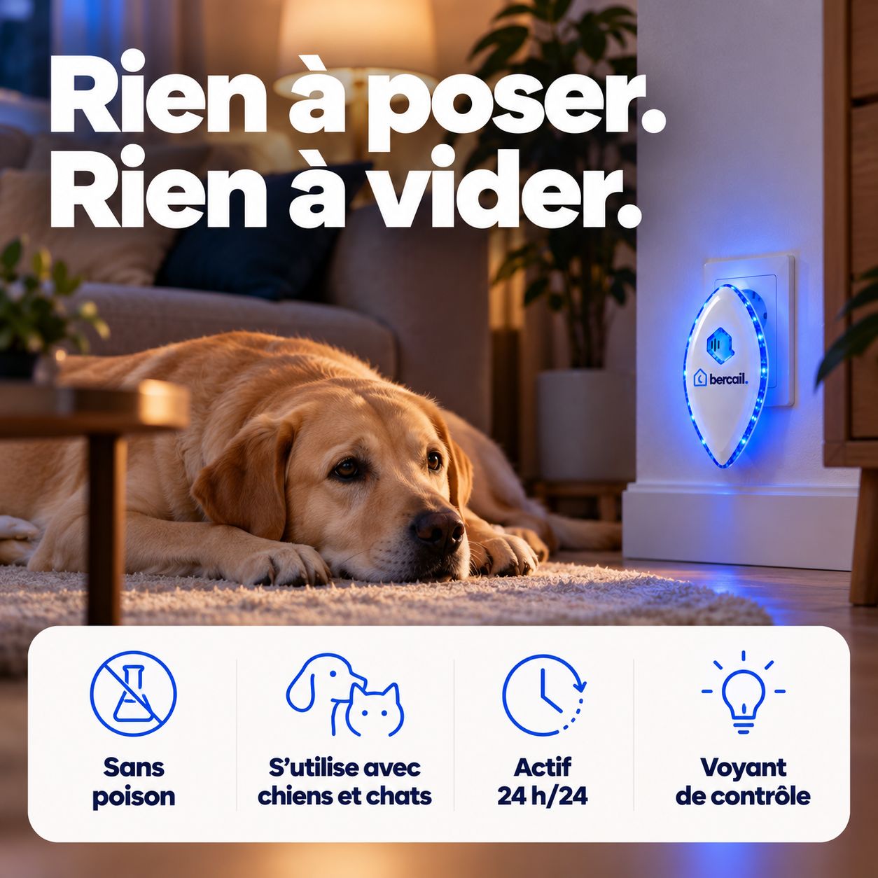 Bercail® Sérénité · Répulsif à ultrasons souris et rats